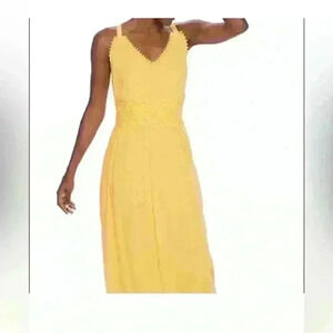 Nina Leonard Sleeveless Lace Trim Maxi Dress, size Medium, NWOT